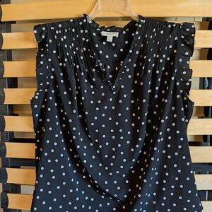 Elegant Black Polka Dot Blouse